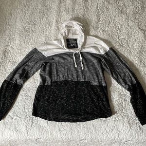 Lightly Worn Large Broken Threads Pullover Hoodie